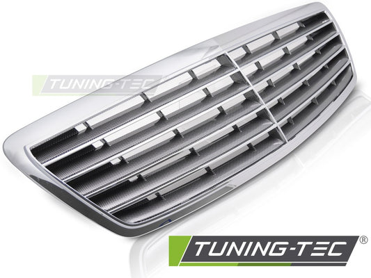 Sportgrill Chrom/Carbon-Look passend für Mercedes S-CLASS W220 02-05