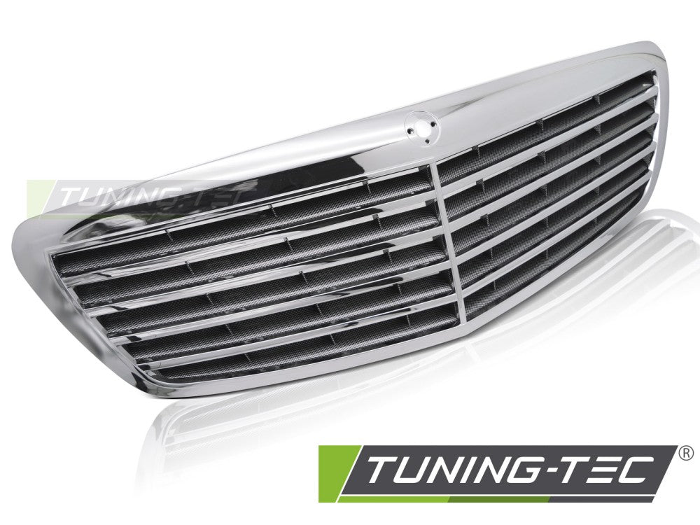 Sportgrill Chrom/Carbon-Look passend für Mercedes S-CLASS W221 05-09