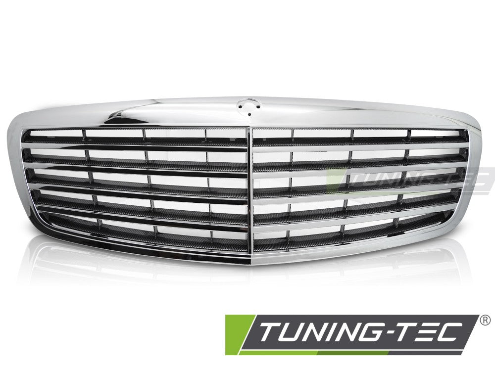 Sportgrill Chrom/Carbon-Look passend für Mercedes S-CLASS W221 05-09