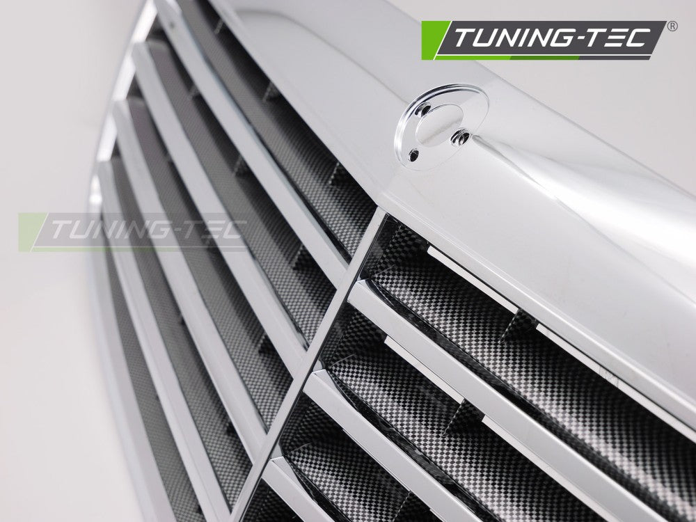 Sportgrill Chrom/Carbon-Look passend für Mercedes S-CLASS W221 05-09