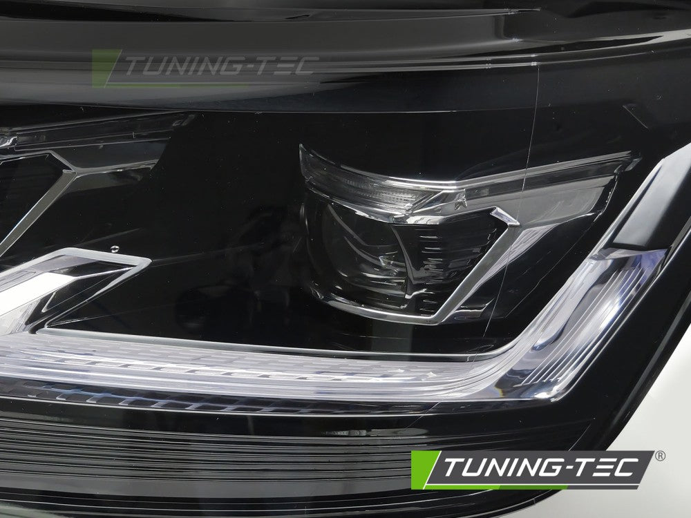 Scheinwerfer Voll-LED Schwarz LED-Tagfahrlicht SEQ passend für VW T6 15-19