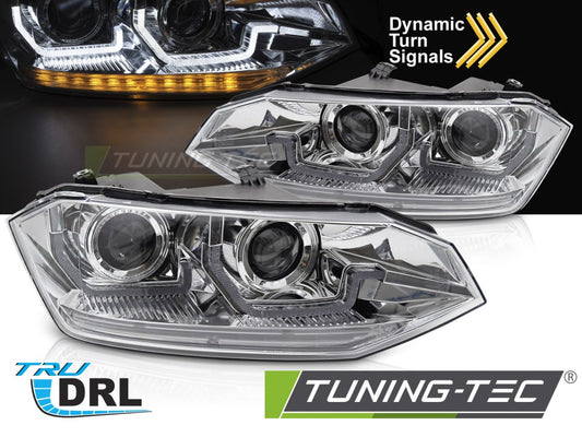 Scheinwerfer VW POLO VI 2G 17-21 SEQ LED LED-Tagfahrlicht Chrom passend für