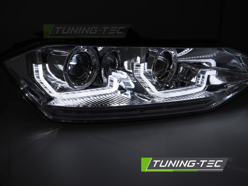 Scheinwerfer VW POLO VI 2G 17-21 SEQ LED LED-Tagfahrlicht Chrom passend für