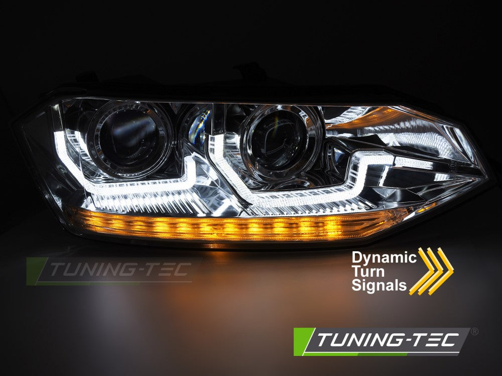Scheinwerfer VW POLO VI 2G 17-21 SEQ LED LED-Tagfahrlicht Chrom passend für