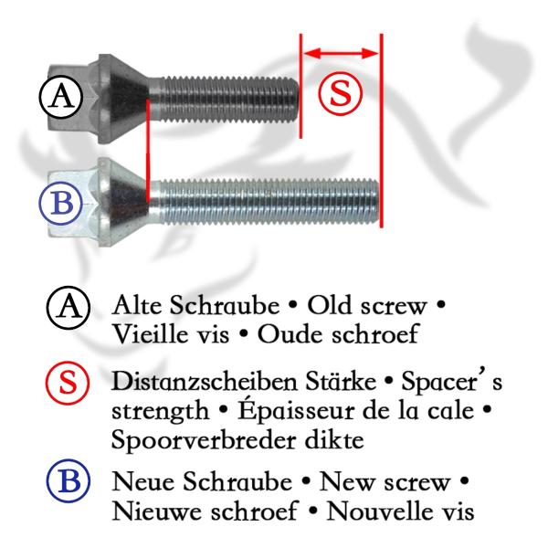 Spurverbreiterung Set 10mm inkl. Radschrauben passend für Audi RS4 (Quattro) (QB6)