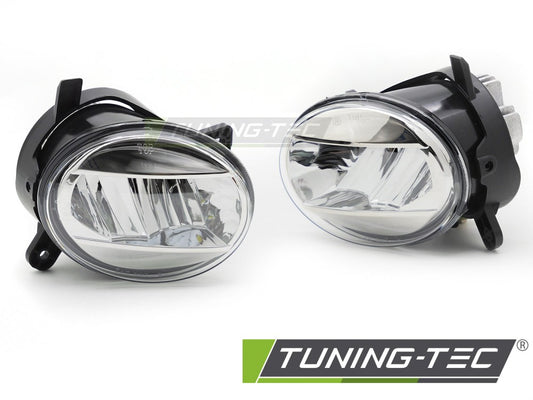 Nebelscheinwerfer LED Chrom CLEAR passend für AUDI A4 B8 08-11 / A6 C6 09-11 / Q5 08-16