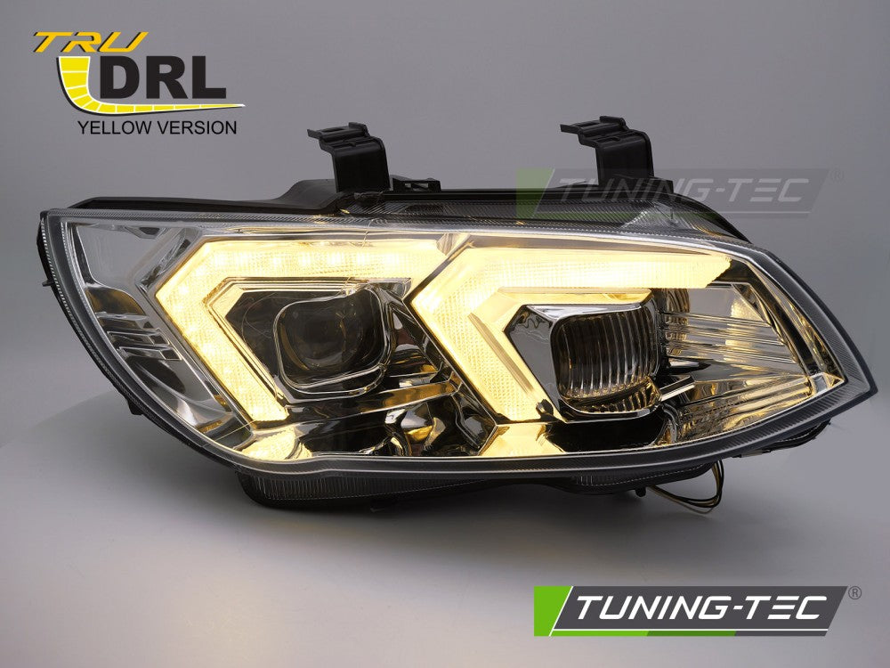 Scheinwerfer XENON YELLOW LED Chrom LED-Tagfahrlicht passend für BMW E92 / E93 LCI 10-13