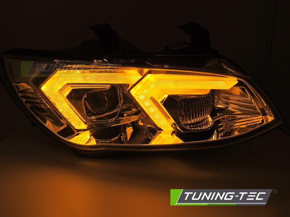 Scheinwerfer XENON YELLOW LED Chrom LED-Tagfahrlicht passend für BMW E92 / E93 LCI 10-13