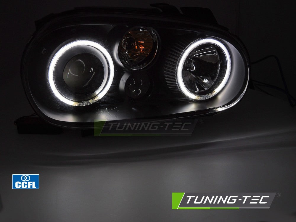 Scheinwerfer Angel Eyes CCFL Schwarz passend für VW GOLF IV 97-03