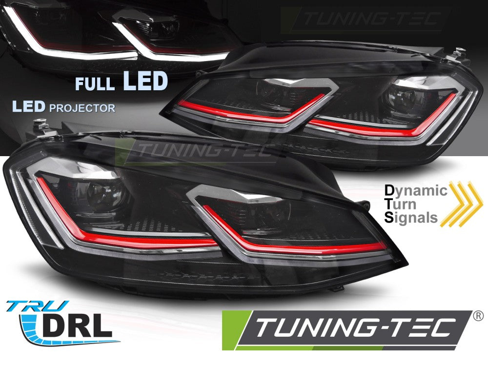 Scheinwerfer Voll-LED RED LINE LED-Tagfahrlicht passend für VW GOLF VII 12-17