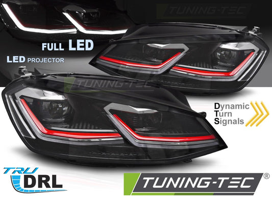 Scheinwerfer Voll-LED RED LINE LED-Tagfahrlicht passend für VW GOLF VII 12-17
