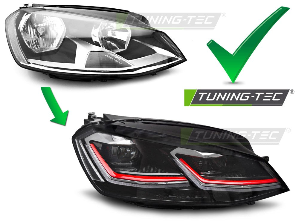 Scheinwerfer Voll-LED RED LINE LED-Tagfahrlicht passend für VW GOLF VII 12-17