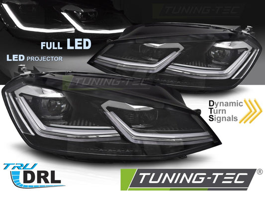 Scheinwerfer Voll-LED SILVER LINE LED-Tagfahrlicht passend für VW GOLF 7 11.12-17