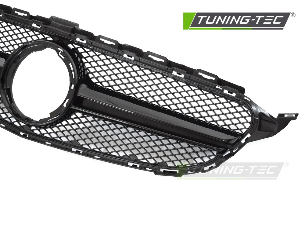 Sportgrill Schwarz glänzend passend für Mercedes W205 18-21 / S205 18-21 / C205 18-23 / A205 18-23