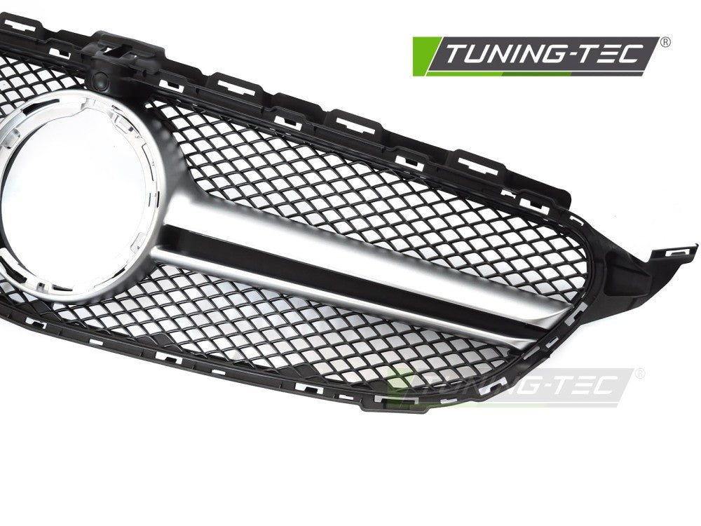 Sportgrill Schwarz/Silber mit Kameravorbereitung passend für Mercedes W205 18-21 / S205 18-21 / C205 18-23 / A205 18-23