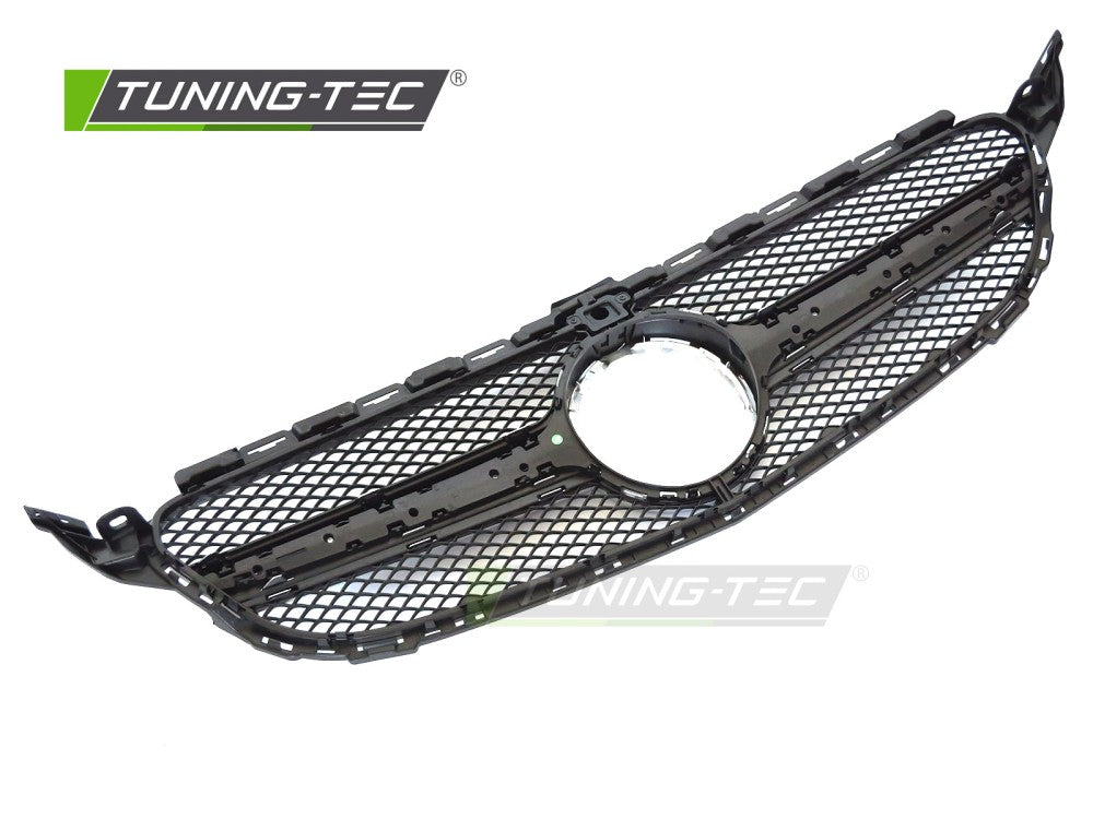 Sportgrill Schwarz/Silber mit Kameravorbereitung passend für Mercedes W205 18-21 / S205 18-21 / C205 18-23 / A205 18-23