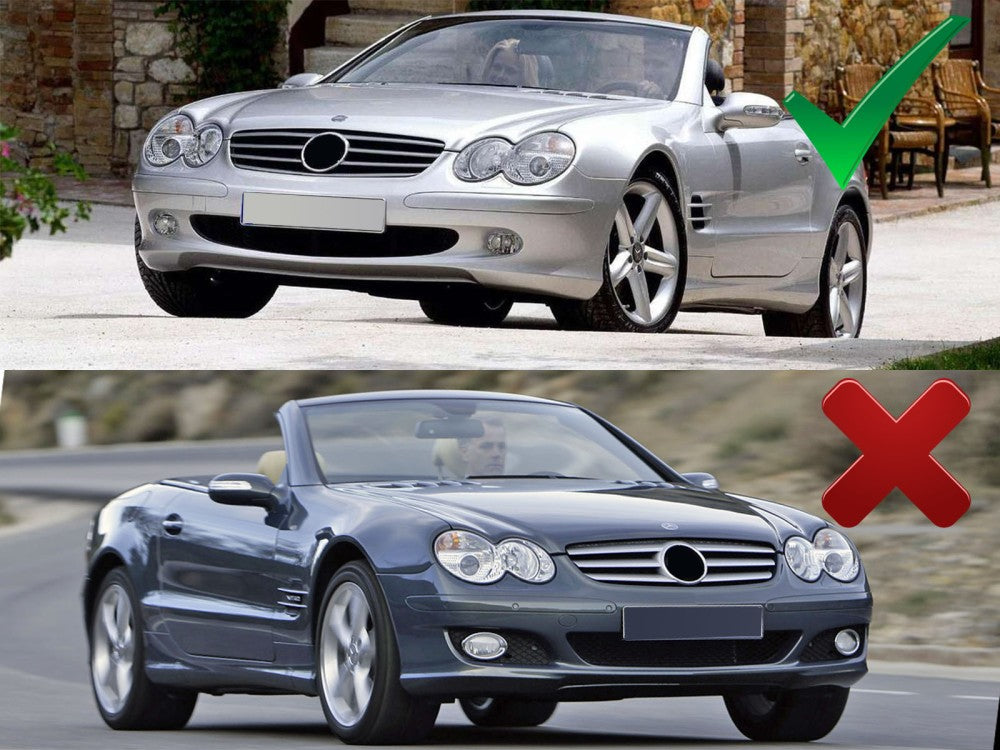 Sportgrill Schwarz/Chrom passend für Mercedes SL R230 01-06