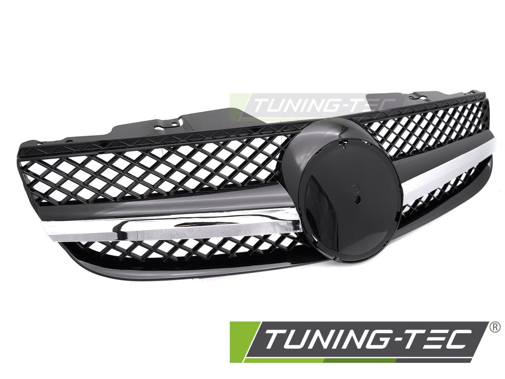 Sportgrill Chrom/Schwarz passend für Mercedes SL R230 06-08
