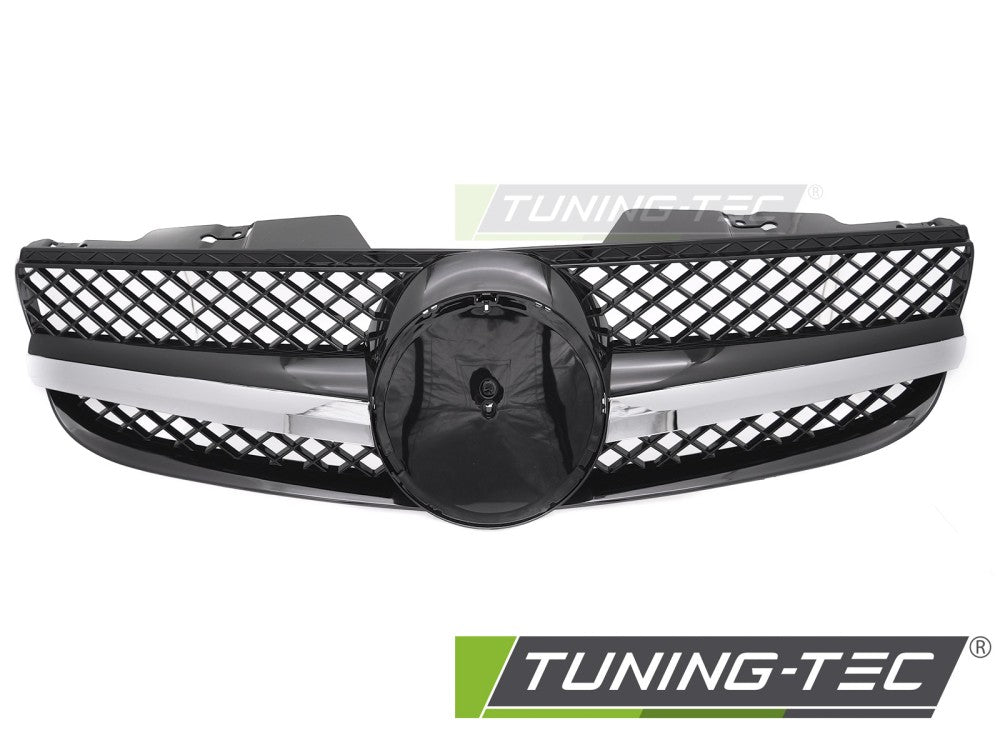 Sportgrill Chrom/Schwarz passend für Mercedes SL R230 06-08
