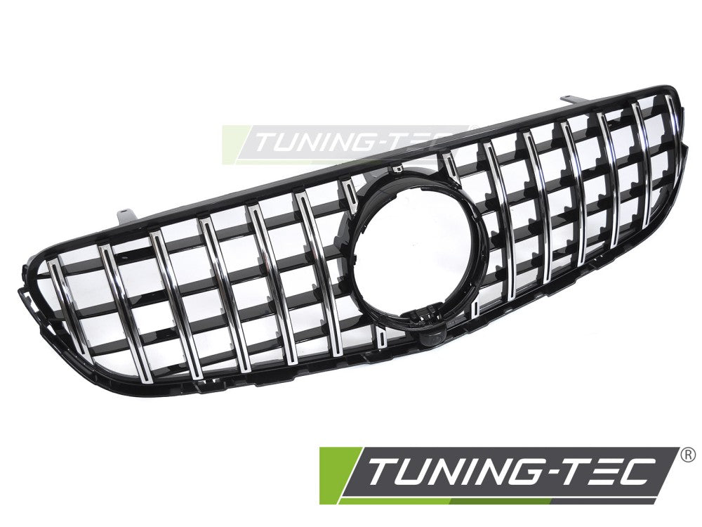 Sportgrill Schwarz/Chrom mit Kameravorbereitung passend für Mercedes GLC W253 15-18