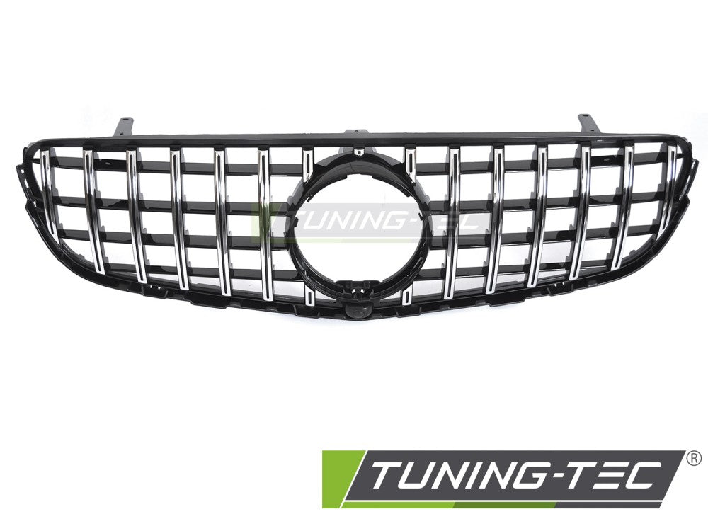Sportgrill Schwarz/Chrom mit Kameravorbereitung passend für Mercedes GLC W253 15-18