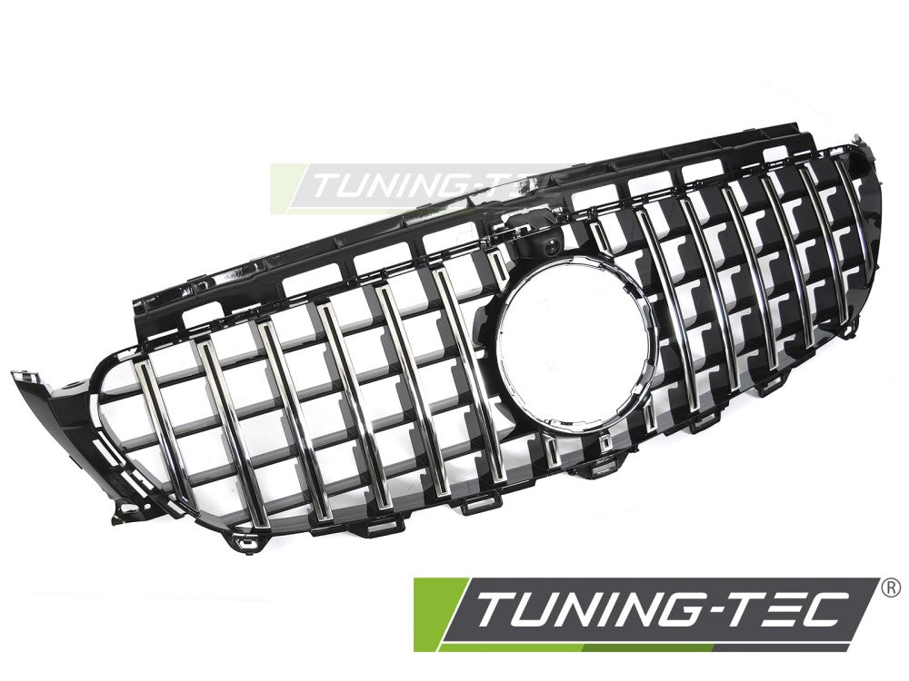Sportgrill Chrom/Schwarz mit Kameravorbereitung passend für Mercedes W213 / S213 16-19