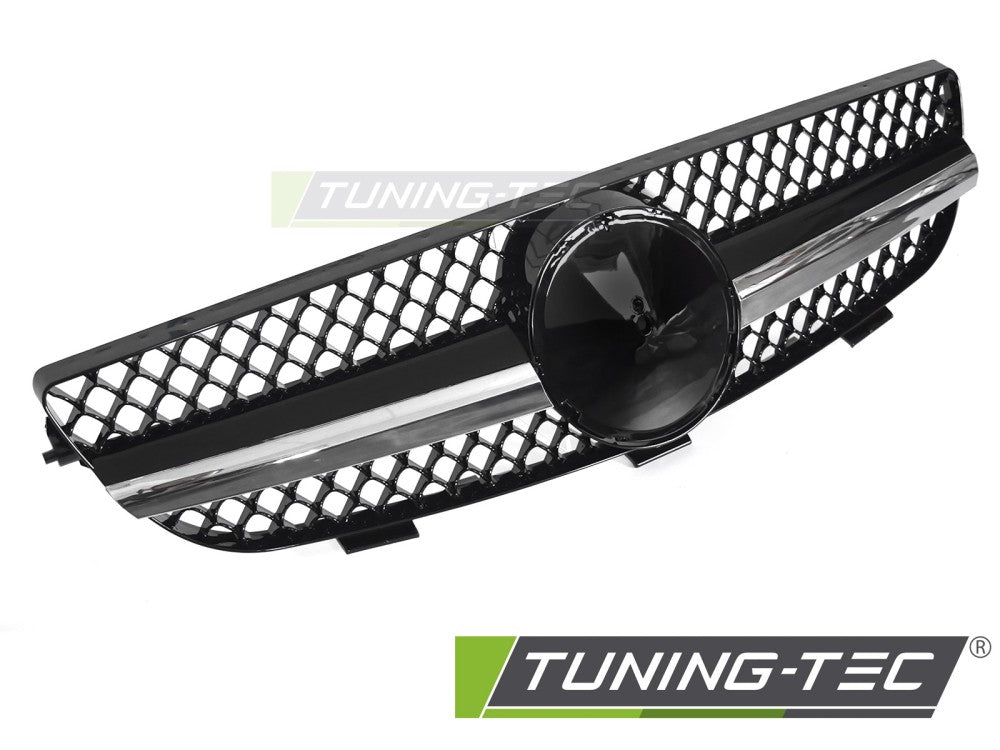 Sportgrill Chrom/Schwarz passend für Mercedes CLK W209 03-10