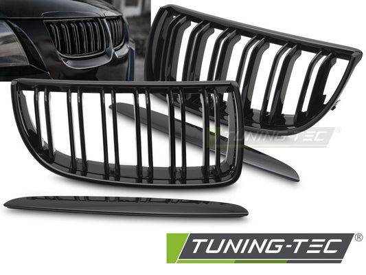 Sportgrill Sportausführung Schwarz glänzend Doppelsteg passend für BMW E90 / E91 05-08