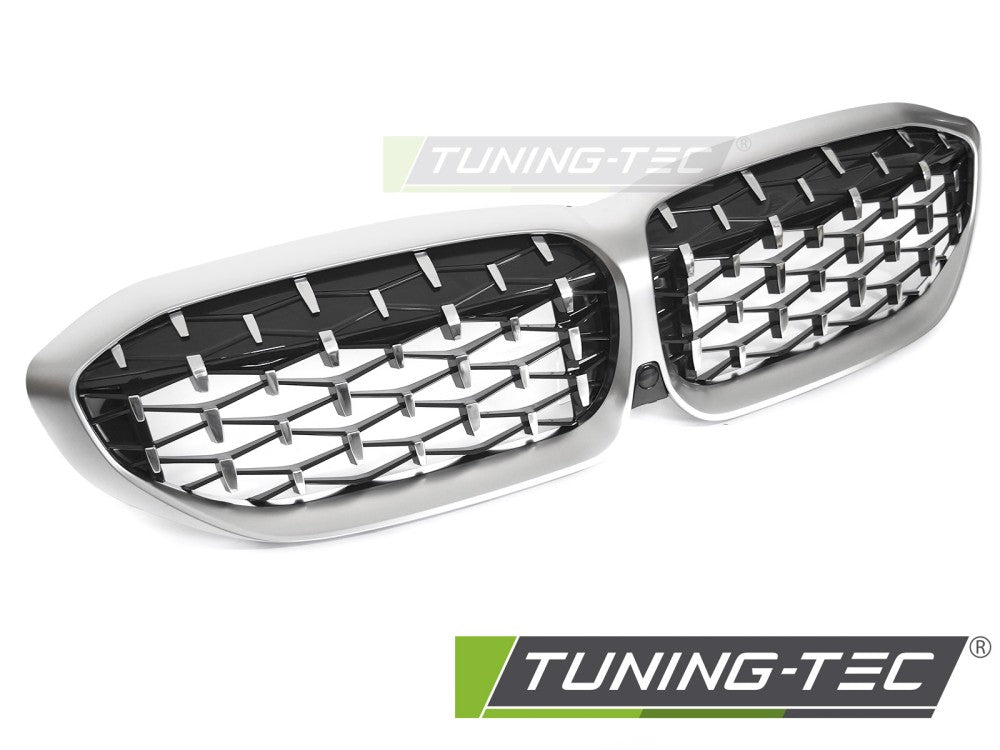 Sportgrill Diamant Silber matt/Chrom passend für BMW G20 / G21 19-22