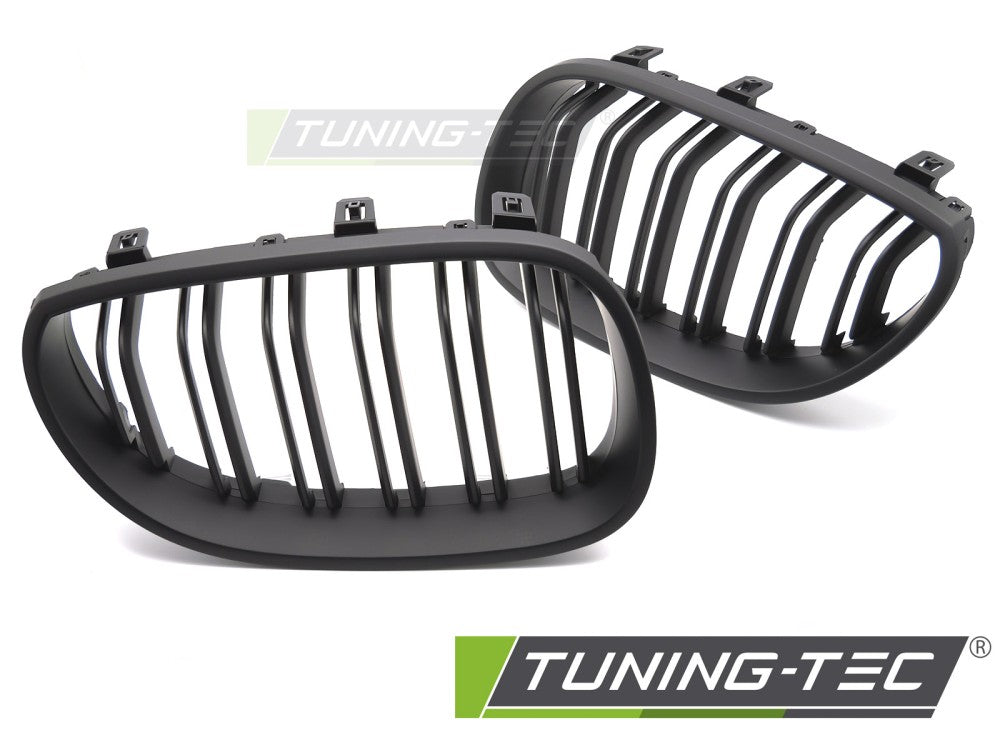 Sportgrill Sportausführung Schwarz matt Doppelsteg passend für BMW E60 / E61 03-10