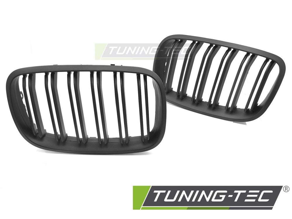 Sportgrill Sportausführung Schwarz matt Doppelsteg passend für BMW X5 E70 07-13 / X6 E71 08-14