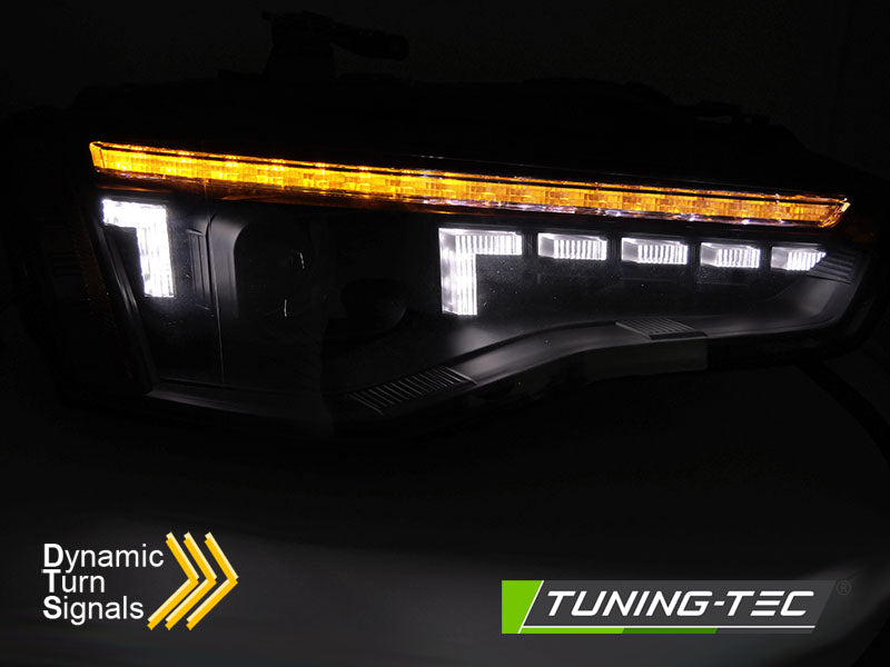 Scheinwerfer HALOGEN LED Schwarz SEQ passend für AUDI A5 11-16