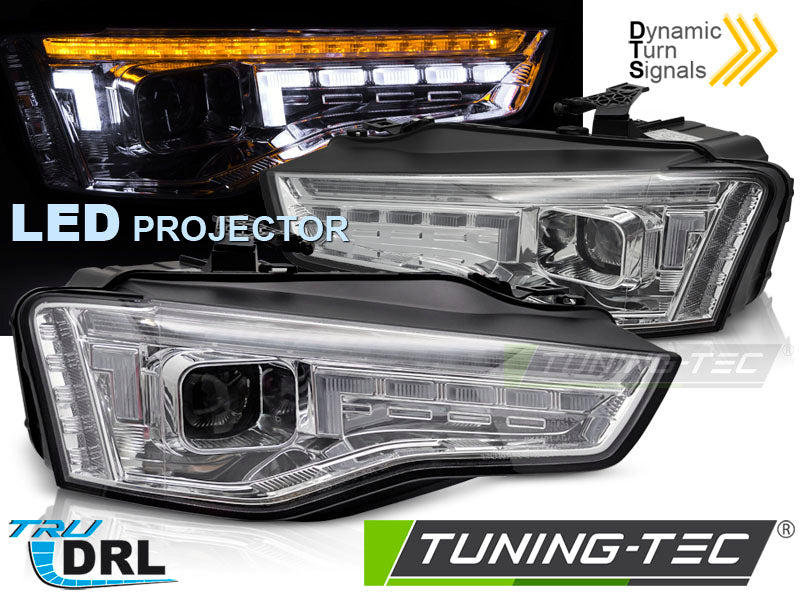 Scheinwerfer LED LED Chrom SEQ passend für AUDI A5 11-16