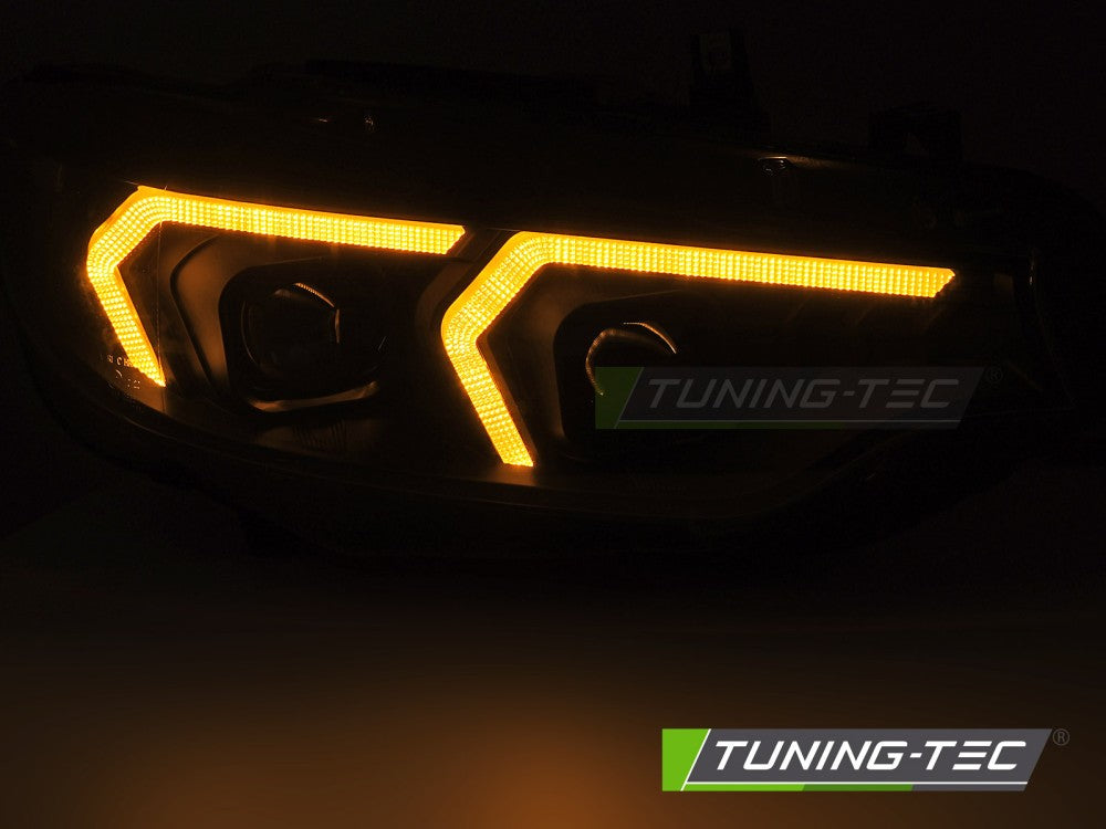 Scheinwerfer LED Schwarz LED-Tagfahrlicht passend für BMW F32 / F33 13-17