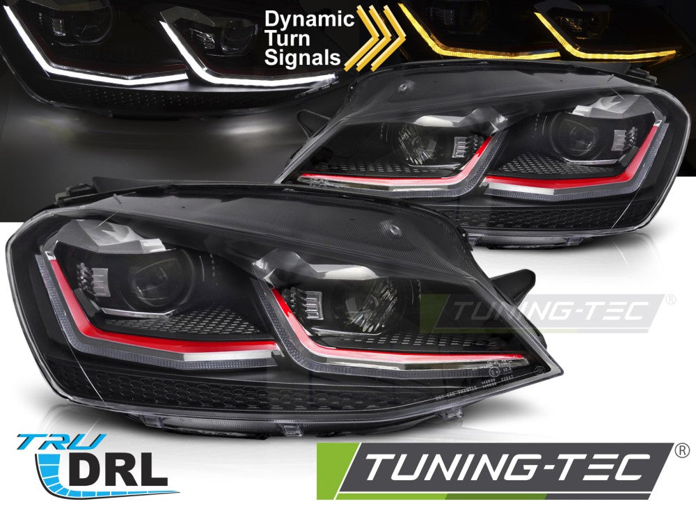 Scheinwerfer LED RED SEQ LED-Tagfahrlicht passend für VW GOLF VII 13-17