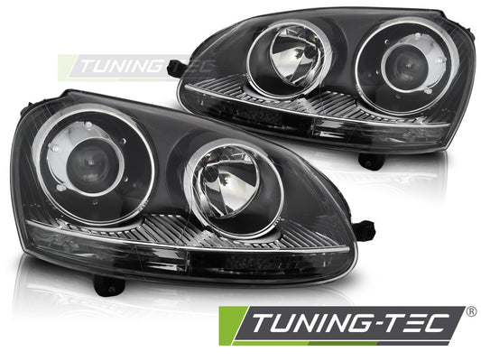 Scheinwerfer Schwarz passend für VW GOLF V 03-09