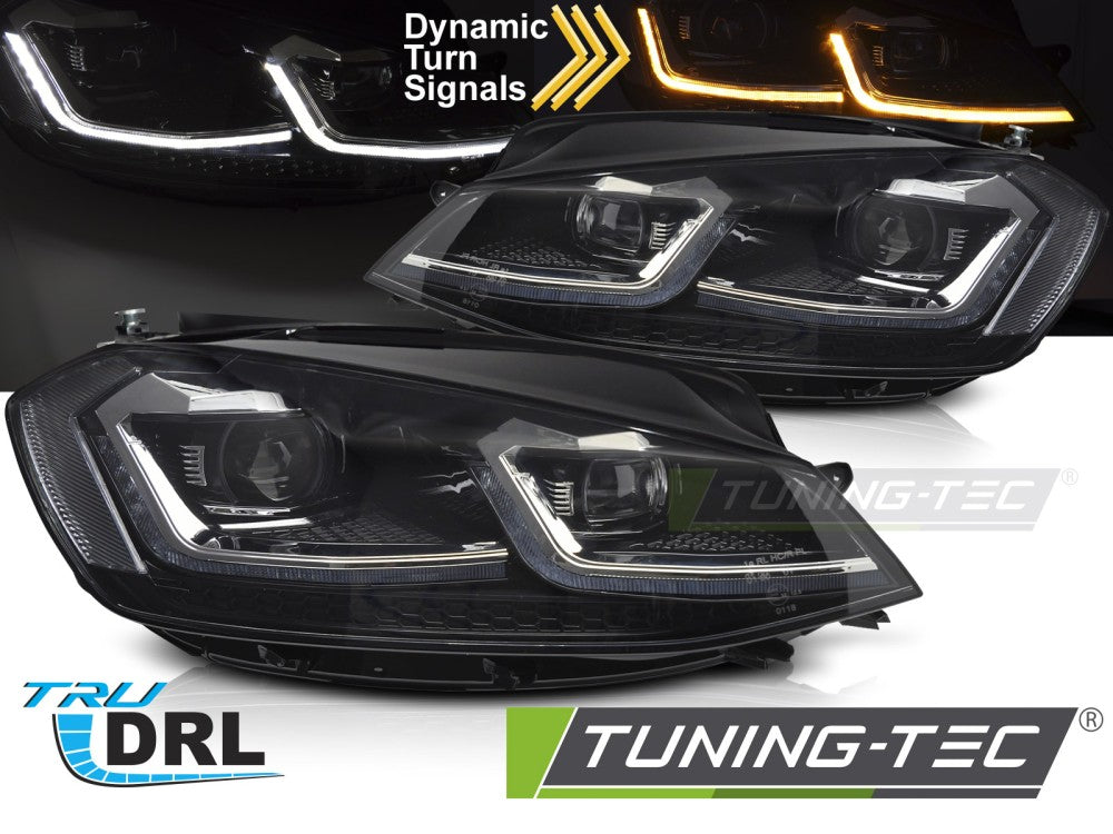Scheinwerfer SILVER LED SEQ LED-Tagfahrlicht passend für VW GOLF VII 17-19