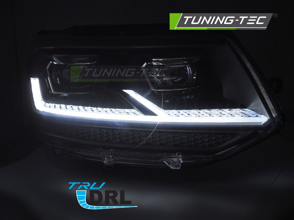 Scheinwerfer Voll-LED Chrom LED-Tagfahrlicht passend für VW T5.1 10-15