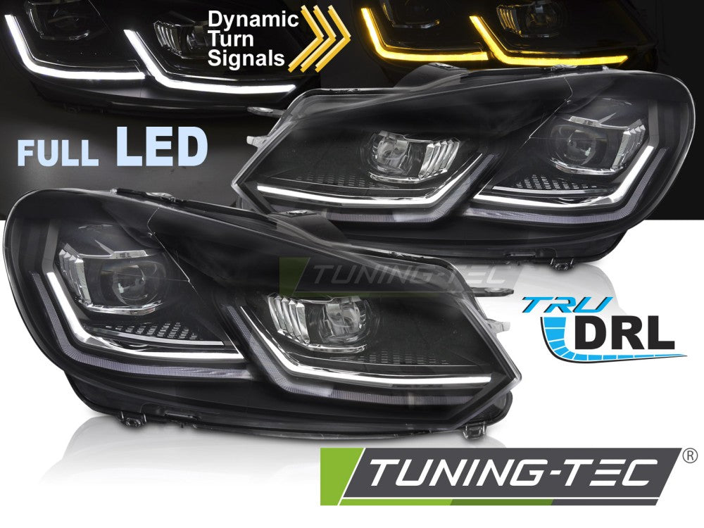 Scheinwerfer Voll-LED SILVER LED-Tagfahrlicht SEQ passend für VW GOLF 6 08-12