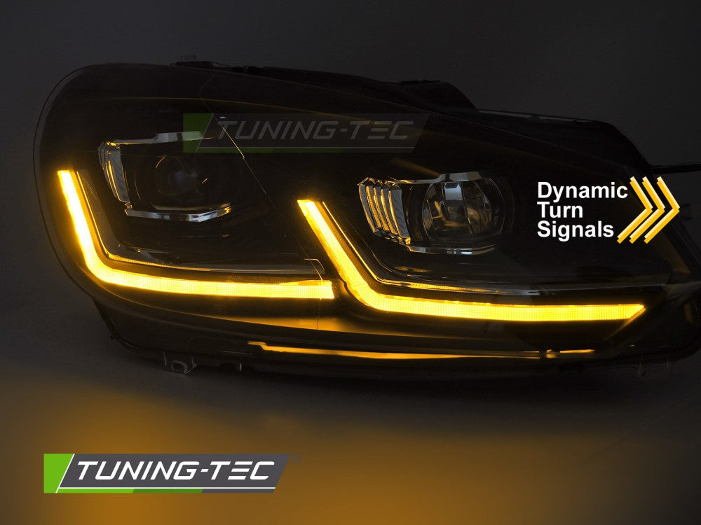 Scheinwerfer Voll-LED SILVER LED-Tagfahrlicht SEQ passend für VW GOLF 6 08-12