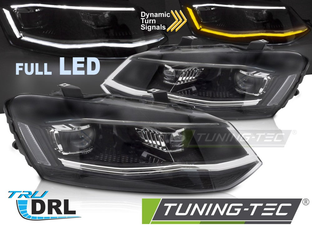 Scheinwerfer LED SILVER LED-Tagfahrlicht SEQ passend für VW POLO 6R 09-17