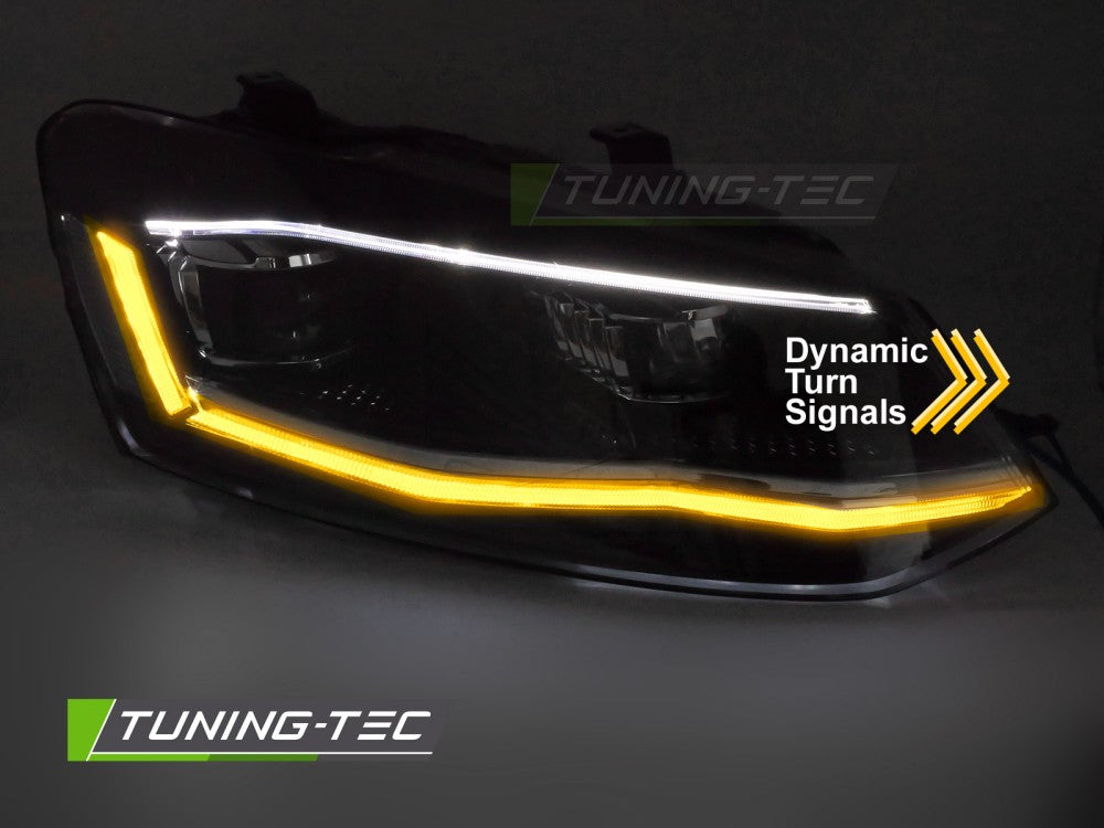 Scheinwerfer LED SILVER LED-Tagfahrlicht SEQ passend für VW POLO 6R 09-17