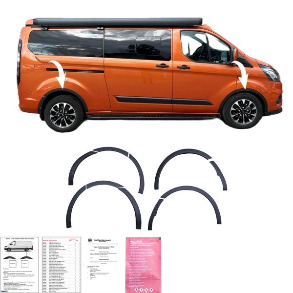 Radlaufschutz Radlaufleisten kompatibel mit passend für FORD Transit Custom ab 2018 bis 2023
