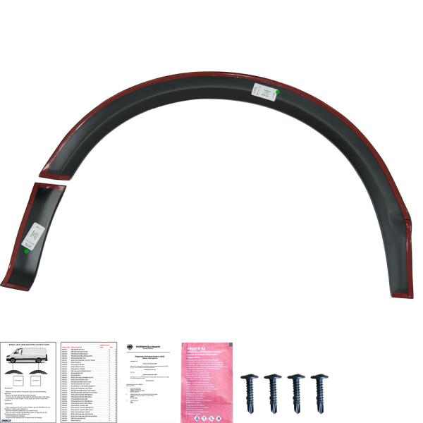 Radlaufleisten Radlaufschutz Radlaufabdeckung / Radlaufverbreiterung Set passend für VW T5  + T5.1 Transporter schwarz matt mit ABE