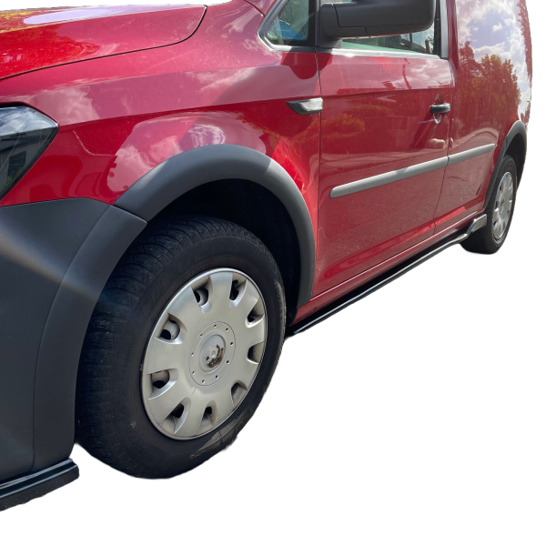 Radlaufleisten Radlaufschutz Radlaufabdeckung / Radlaufverbreiterung Set passend für VW Caddy IV/V 4/5 15-21 schwarz / matt mit ABE