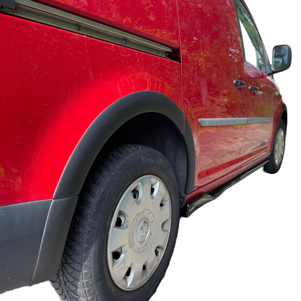 Radlaufleisten Radlaufschutz Radlaufabdeckung / Radlaufverbreiterung Set passend für VW Caddy IV/V 4/5 15-21 schwarz / matt mit ABE