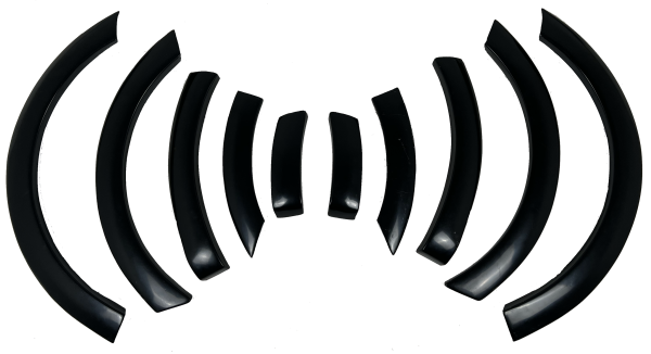 Radlaufleisten Radlaufschutz Radlaufabdeckung / Radlaufverbreiterung Set passend für VW Caddy IV/V 4/5 15-21 Hochglanz-schwarz mit ABE