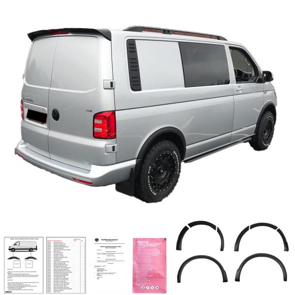 Radlaufschutz Radlaufleisten kompatibel mit passend für VW Transporter T6 2015 2019 mit ABE