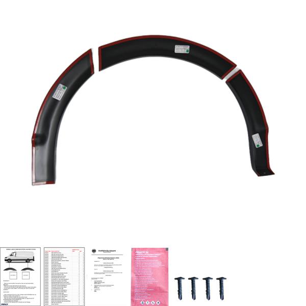 Radlaufschutz Radlaufleisten kompatibel mit passend für VW Transporter T6 2015 2019 mit ABE
