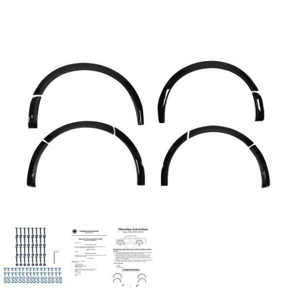 Radlaufleisten Radlaufschutz Radlaufabdeckung / Radlaufverbreiterung Set passend für VW T5 + T5.1 Transporter schwarz matt mit ABE